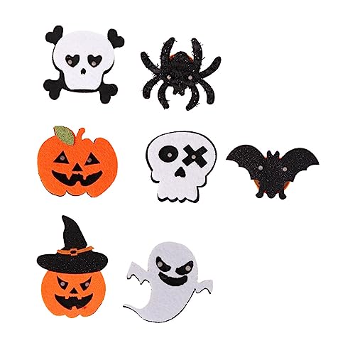 JEWEDECO 7stücke Halloween Led Brooches Glühende Anstecker Für Halloween Dekorative Brust-pins Für Erwachsene Party-deko Für Unisex Design von JEWEDECO