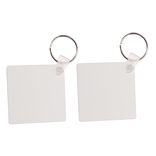 JEWEDECO -Schlüsselanhänger blanko modischer kreativer Schlüsselanhänger Design bezaubernd und lustig für Ihre Freunde weißes Set von JEWEDECO