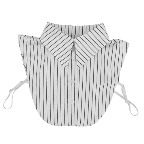 JEWEDECO Abnehmbarer Damenkragen Gestreifter Fake Collar für Blusen Modisches Elegantes Design für Gesellschaftliche Anlässe Vielseitig Kombinierbar von JEWEDECO