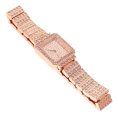 JEWEDECO Armbanduhr Für Damen Strass-Design Uhr Mit Metallarmband Freizeituhr Dekorative Uhr Für Frauen von JEWEDECO