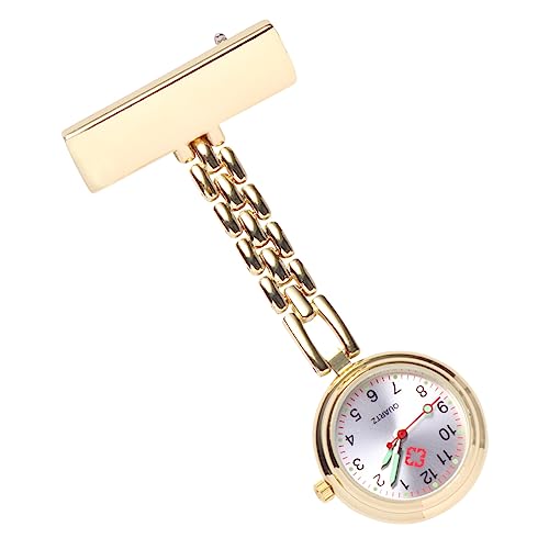 JEWEDECO Fashionable Pocket Watch Mit Sicherheitsnadel Langlebige Zinklegierung Leuchtende Zeiger Praktische Arzt-Uhr Für Pflegekräfte Und Medizinisches Personal Roségold von JEWEDECO