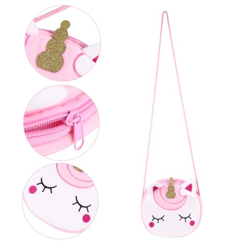 JEWEDECO 1stück Einzigartiger Einhorn Kinderrucksack Praktische Umhängetasche Für Mädchen Mit Cartoon-Design Für Partys Alltag Und Auftritte Handgefertigte Aufbewahrungstasche Für von JEWEDECO