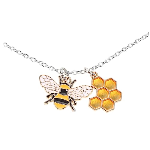 JEWEDECO Bienen Halskette Damen mit Wabenanhänger Langlebige Legierung Verarbeitung Modischer Bienenschmuck für Frauen Kreatives Design Einfach zu Tragen und Kombinieren JEWEDECO Bienen Halskette Damen mit Wabenanhänger Langlebige Legierung Verarbeitung Modischer Bienenschmuck für Frauen Kreatives Design Einfach zu Tragen und Kombinieren von JEWEDECO
