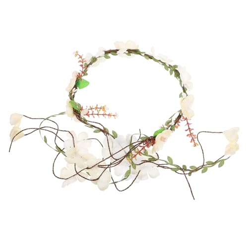 JEWEDECO Blumengirlande Stirnband Simulationsblumengirlande Für Mädchen Haarkranz Aus Künstlichen Blumen Und Blättern Kranzkopfbedeckung Für Festivals Und Fotografien von JEWEDECO