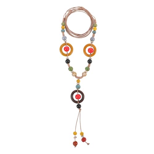 JEWEDECO Böhmische Halskette mit Bunten Perlen und Quaste Vintage Pullover Kette für Frauen Handgefertigter Schmuck im Boho Stil Leicht und für Täglichen Gebrauch JEWEDECO Böhmische Halskette mit Bunten Perlen und Quaste Vintage Pullover Kette für Frauen Handgefertigter Schmuck im Boho Stil Leicht und für Täglichen Gebrauch von JEWEDECO
