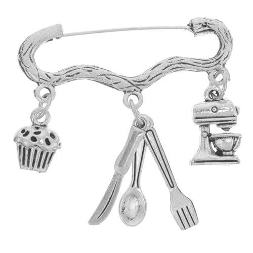 JEWEDECO Brosche Anstecknadel mit Einzigartigem Backdesign für Frauen Langlebig Accessoire für Backliebhaber oder Dekoration von JEWEDECO