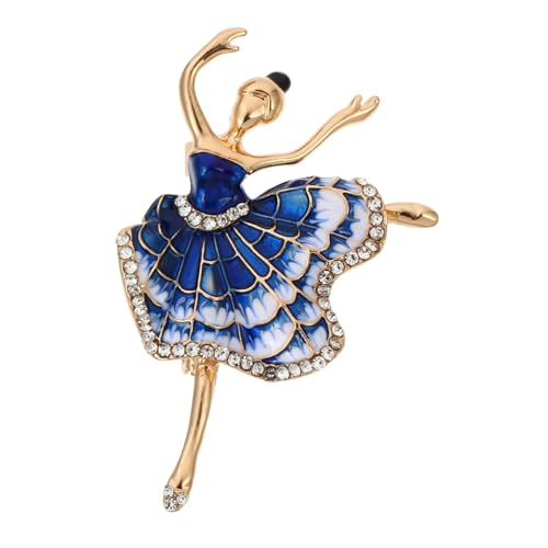 JEWEDECO Brosche Balletttänzerin mit Strass Legierte Kreative Anstecknadel für Kleidung Schals Hüte Elegant Leicht Modisch Damen Schmuck Accessoire für Party und Festival von JEWEDECO