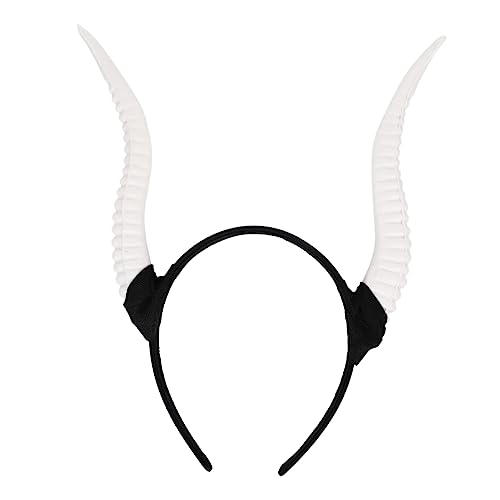 JEWEDECO Schafhorn Stirnband Halloween Haarschmuck Kostüm Stirnband Halloween Stirnbänder Kopfschmuck Cosplay Partys von JEWEDECO
