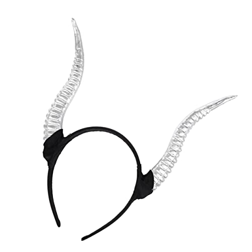 JEWEDECO Schafhorn Stirnband Aus Horn Halloween Kostüm Stirnband Haarreif Für Party Haarschmuck Für Fest Stirnbänder Für Mottoparty von JEWEDECO