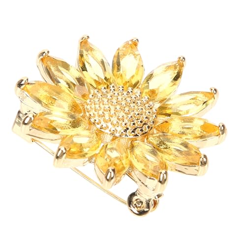 JEWEDECO Daisy Kristallblumenbrosche für Frauen Ästhetische Anstecknadel Dekoratives Accessoire für Hut Schal Kleid Mantel und Perfektes für Besondere Anlässe von JEWEDECO