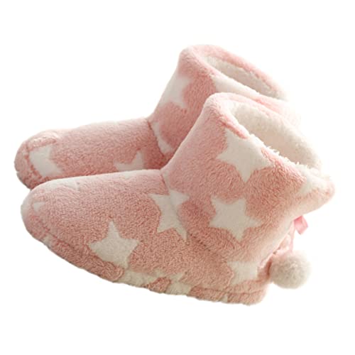 JEWEDECO Damen Winter Plush Boots Kuschelige Hausschuh Stiefel mit Fuzzy Bällen für Kalte für Zuhause Büro für Freunde und Familie JEWEDECO Damen Winter Plush Boots Kuschelige Hausschuh Stiefel mit Fuzzy Bällen für Kalte für Zuhause Büro für Freunde und Familie von JEWEDECO