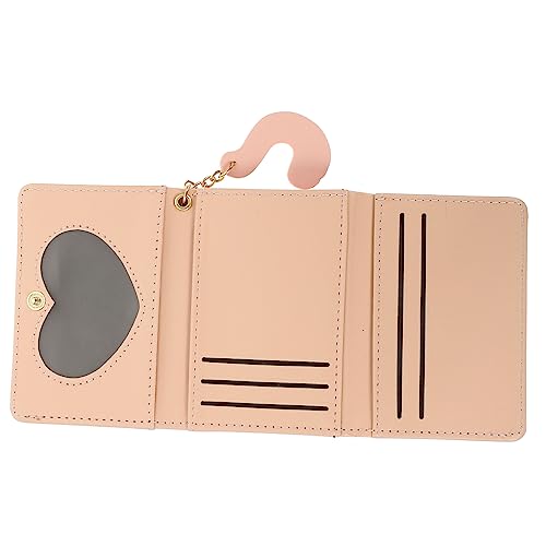 JEWEDECO Delicate Kartenaufbewahrungstasche Faltbare Geldbörse Für Kleine Karten Süßer Kartenhalter Aus Pu Damen Für Reisen Schule Und von JEWEDECO