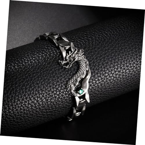 JEWEDECO Dragon Totem Armband Herren Edelstahl Stilvolles Drachenjahr Schmuckstück Langlebiges Modisches Unisex Armband für Alltag und Besondere Anlässe von JEWEDECO