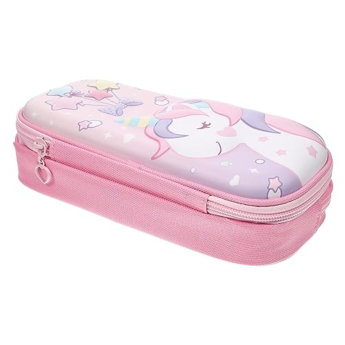 JEWEDECO Cartoon Einhorn Federmäppchen Multifunktionale Große Stiftetasche Für Schule Und Büro Für Schüler Und Künstler Mit Praktischer Zweikammern-Organisation von JEWEDECO