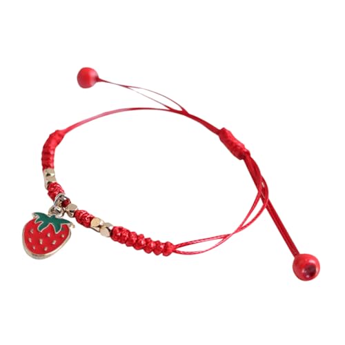 JEWEDECO Erdbeer Freundschaftsarmband Niedliches Gewebtes Seilarmband mit Charm für Frauen Verstellbar Fruchtiges Design für Freundinnen Zierlicher Schmuck JEWEDECO Erdbeer Freundschaftsarmband Niedliches Gewebtes Seilarmband mit Charm für Frauen Verstellbar Fruchtiges Design für Freundinnen Zierlicher Schmuck von JEWEDECO