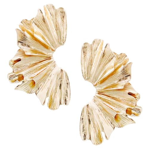JEWEDECO Extravaganter Ginkgo Ohrring Damen Baumeln Leichtes Mehrschichtiges Vintage Design Modische Statement Ohrschmuck für Frauen und Mädchen Komfortabel und Auffällig von JEWEDECO