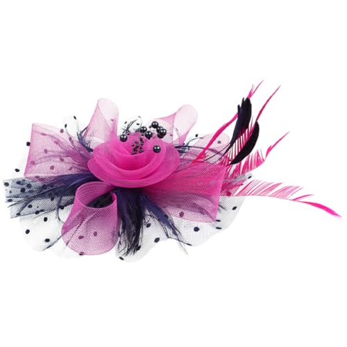 JEWEDECO Fascinator-hut Für Damen Stirnband Mit Blumen Und Federn Kopfschmuck Für Hochzeit Und Teeparty von JEWEDECO