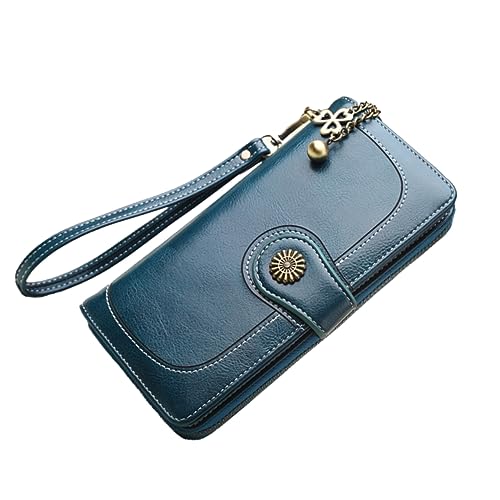 JEWEDECO Geldbörse Damengeldbörse Damenhandtasche Lange Geldbörse Portemonnaie Für Damen Blau von JEWEDECO