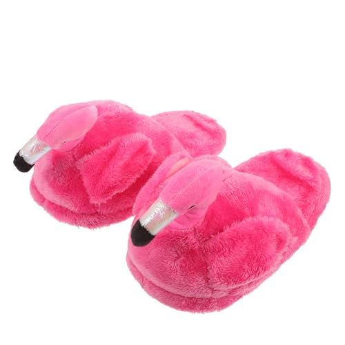 JEWEDECO Flamingo Hausschuhe Damen Flauschig Warm Memory Schaum Pantoffeln Rutschfeste Sohle Komfortable Schlappen für Innenbereich Entspanntes Zuhause Lounge Schuhe in Modischem von JEWEDECO