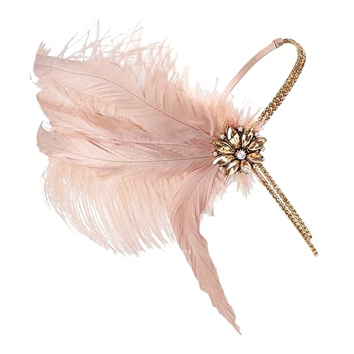 JEWEDECO Flapper Haarband Mit Federn Elegantes Kopfschmuck-accessoire Für Hochzeiten Partys Und Besondere Anlässe Retro Damen Haarschmuck Zartem Robuste Und Bequeme Passform von JEWEDECO