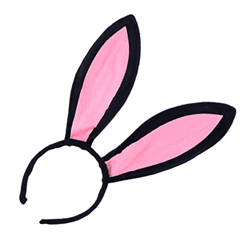 JEWEDECO Fluffy üsch Hasenohren Haarreif Für Ostern Und Geburtstagsfeiern Kostü Zubehör Für Cosplay Und Partys Und Pink von JEWEDECO