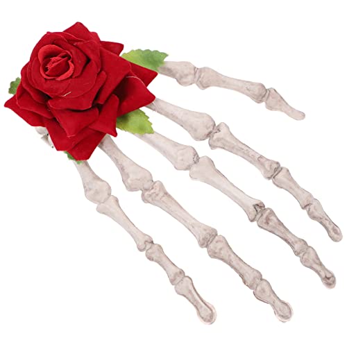 JEWEDECO Finger Haarnadel Kreative Haarspange Im Schädel-design Für Halloween-party Und Maskerade Auffälliger Haarschmuck Für Damen Und Mädchen Für Besondere Anlässe von JEWEDECO