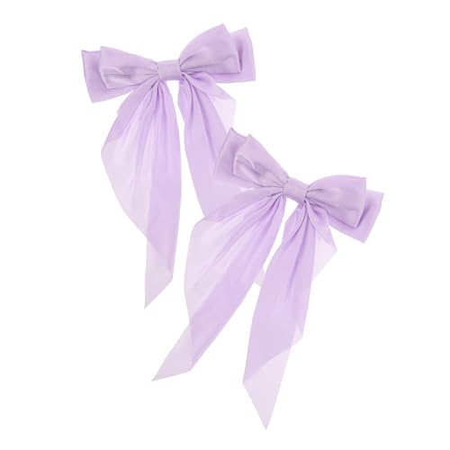 JEWEDECO 2stücke Schleifenclips Für Damen Große Bowknot Haarschmuck Sicherer Federclip Schlichtes Und Design Haarschleifen Und Haarclips in Verschiedenen Farben von JEWEDECO