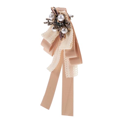 JEWEDECO Große Schleifenbrosche mit Design Imitationsperlen für Kleidung Anstecknadel für Blazer Kleider Partys Zeitloses Accessoire für Besondere Anlässe JEWEDECO Große Schleifenbrosche mit Design Imitationsperlen für Kleidung Anstecknadel für Blazer Kleider Partys Zeitloses Accessoire für Besondere Anlässe von JEWEDECO