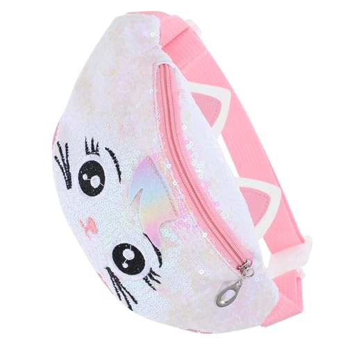 JEWEDECO Gürteltasche für Kinder: Gürteltasche mit glitzernden Pailletten, glänzende Hüfttasche, Schultertasche, Brusttasche mit verstellbarem Gürtel für Frauen und Mädchen von JEWEDECO