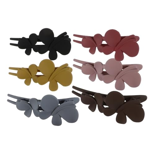 JEWEDECO 6-teilige Haarspange Mit Doppelschleife Aus Satin Für Damen Große Und Dekorative Haarschleifen-clips Mit Schleife Haar-accessoires Für Pferdeschwanz Hochsteckfrisur Dutt von JEWEDECO