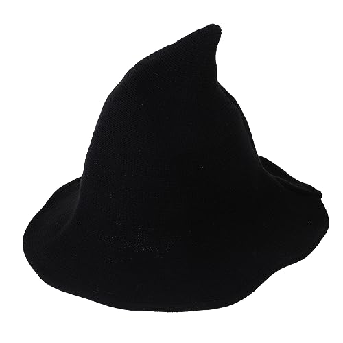 JEWEDECO Witch Hat Halloween Hexenhut Für Cosplay Und Kostümpartys Dickem Wollmaterial Dekoration Für Halloween Und Besondere Anlässe von JEWEDECO