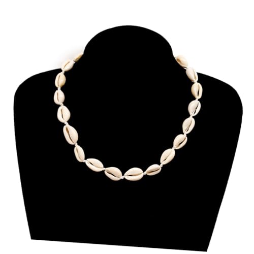 JEWEDECO Handgefertigte Muschel Halskette Damen Weißer Faden Hawaii Stil Alloy Schmuck Geburtstagsgeschenk Strand Schmuck für Frauen Mädchen von JEWEDECO
