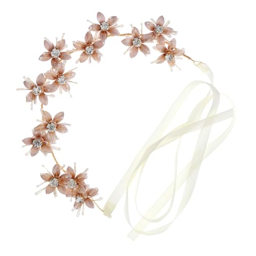 JEWEDECO Stirnband Aus Metall Mit Blumenmuster Für Hochzeiten Junggesellinnenabschiede Braut-haar-accessoire Blumen-stirnband Für Frauen Und Mütter von JEWEDECO