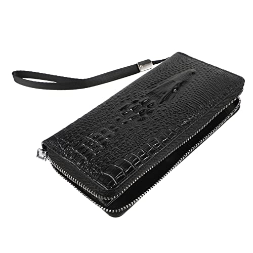 JEWEDECO 1stück Herren Geldbörse Aus Pu Großem Fassungsvermögen Alligator-Design Multifunktionale Handtasche Für Karten Geld Und Handy RFID-sicher von JEWEDECO