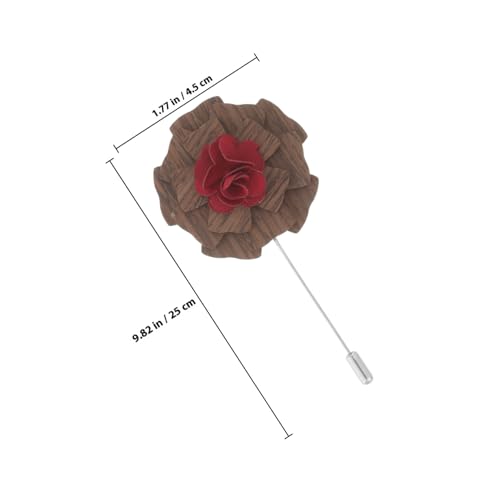JEWEDECO Holz blumenbrosche Herren Boutonniere aus Amerikanischem Schwarznuss holz Stabile Praktische Anstecknadel für Anzug Party Hochzeit Klassisches Blumendesign Fünf Farben JEWEDECO Holz blumenbrosche Herren Boutonniere aus Amerikanischem Schwarznuss holz Stabile Praktische Anstecknadel für Anzug Party Hochzeit Klassisches Blumendesign Fünf Farben von JEWEDECO