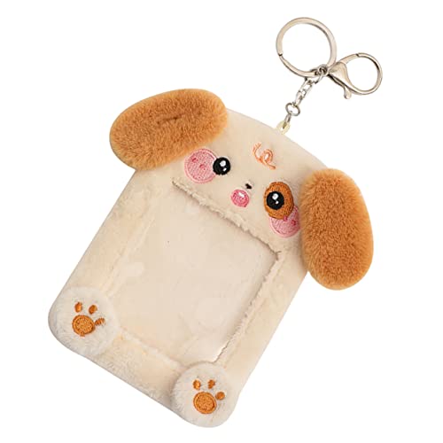 JEWEDECO Kartenhalter Ausweishalter Plüsch Postkartenhalter Kartenhalter Schlüsselanhänger Kartenhüllen Sichtbarer von JEWEDECO