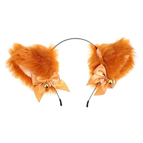 JEWEDECO Kawaii üsch Katzenohren Haarband Mit Glocke Cosplay Anime Zubehör Für Und Erwachsene Perfekt Für Kostümpartys Halloween Weihnachten Und Karneval von JEWEDECO