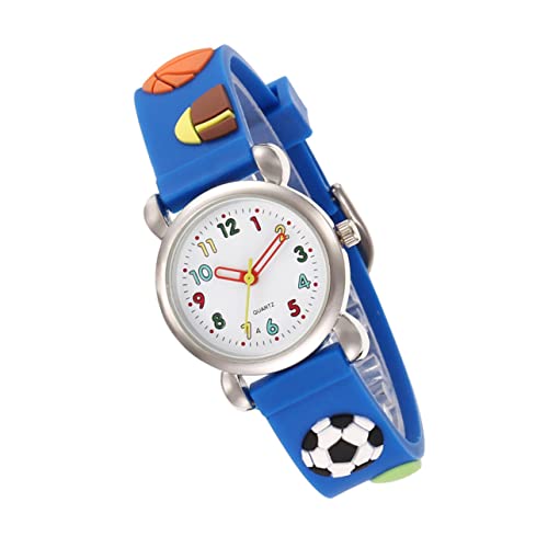 JEWEDECO Kinderuhr Fußball-design Quarzwerk Für Genaue Zeitmessung Robustes Und Sicheres Material Modische Armbanduhr Für Jungen von JEWEDECO