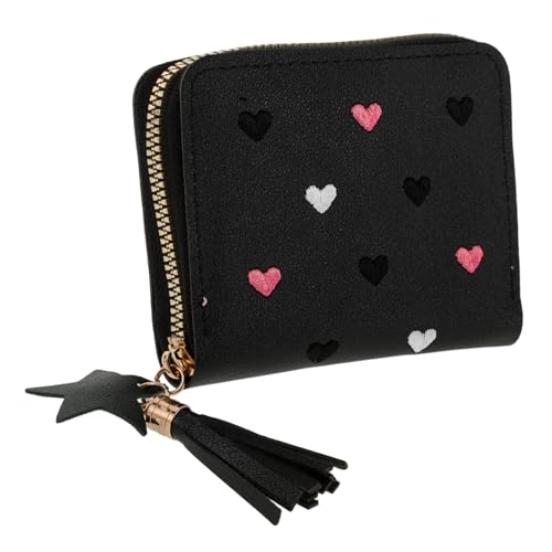 JEWEDECO Kleine Geldbörse für Damen Multifunktionale Zipper Geldbörse Kompakte Münztasche für Schlüssel und Karten Portemonnaie für Alltag Zuverlässiger Reißverschluss und Umfassende von JEWEDECO