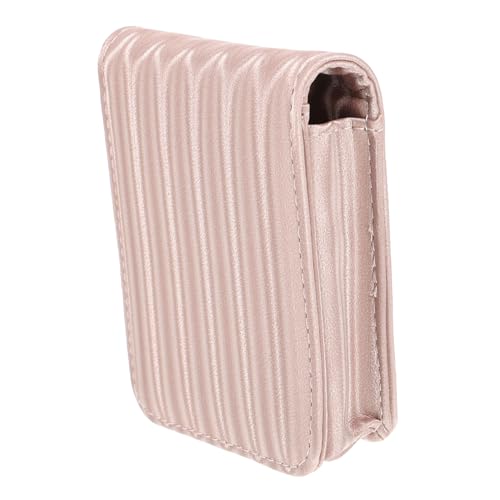 JEWEDECO Kleine Lippenstift Aufbewahrungsbox mit Spiegel Mini Makeup Tasche für Handtasche Kompakt Tragbar Buttonverschluss für Frauen und Mädchen Rosa von JEWEDECO