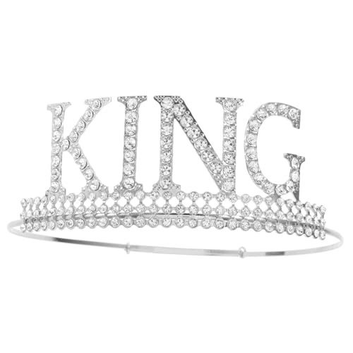 JEWEDECO Gefälschte Krone Für Herrengeburtstagsparty Prinzenkostüm Für Jungen Glänzende Dekorative Geburtstagskrone von JEWEDECO