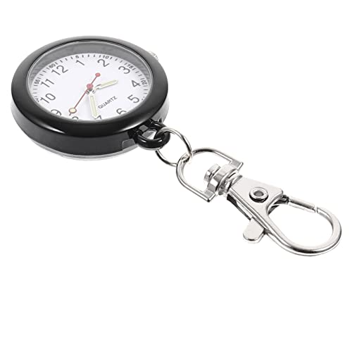 JEWEDECO Krankenschwester Uhr Taschenuhr Für Kinder Kinderschlüsselanhänger Für Rucksäcke Ansehen Arzt-brosche-Uhr Digitaluhr Hängend Taschenuhr Für Den Arzt Zinklegierung Black von JEWEDECO