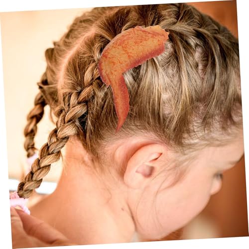 JEWEDECO Kreative Food Hairpins PVC Haarklammern in Form von Realistischen Witzigen Hähnchenflügeln Einzigartige Haarschmuck Accessoires für Frauen und Mädchen Lustige Party und von JEWEDECO