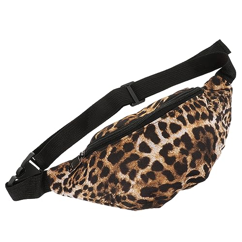 JEWEDECO Leopardenmuster Outdoor-hüfttasche Damen Pu-gürteltasche Crossbody-Brusttasche Mit Reißverschluss Für Aufbewahrung Von Handy Und Lippenstift von JEWEDECO