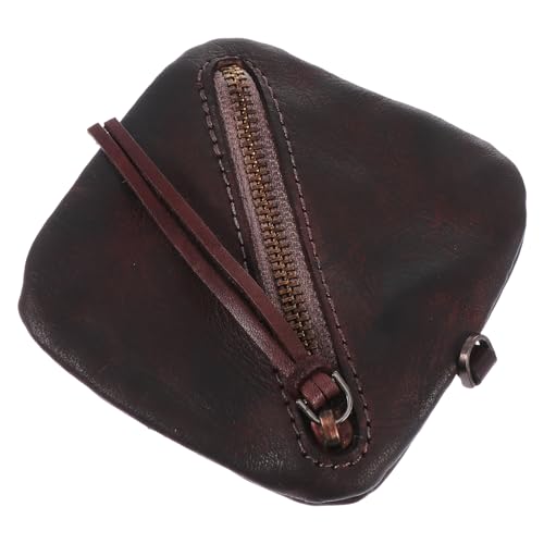 JEWEDECO Männer Geldbörse Münzbeutel Wallet für Damen Handgearbeitetes Mini Portemonnaie Dunkelbraun für Alltag Schule und Shopping JEWEDECO Männer Geldbörse Münzbeutel Wallet für Damen Handgearbeitetes Mini Portemonnaie Dunkelbraun für Alltag Schule und Shopping von JEWEDECO