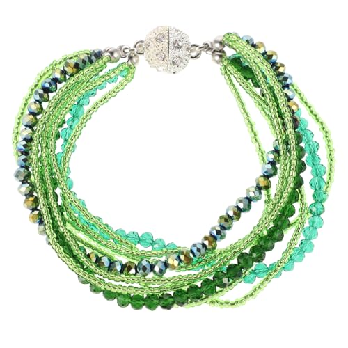 JEWEDECO Mehrschichtige Boho-armbänder Damen Kristallperlen Wickelarmbänder Sommer-strandschmuck Perlenarmbänder Für Freundinnen Mädchen Schmuck von JEWEDECO