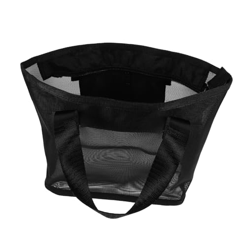 JEWEDECO Mesh Kosmetiktasche Mit Reißverschluss Große Tragetasche Für Reisen Makeup Und Pflegeprodukte Strapazierfähig Und Leicht Mit Praktischem Griff Für Damen von JEWEDECO