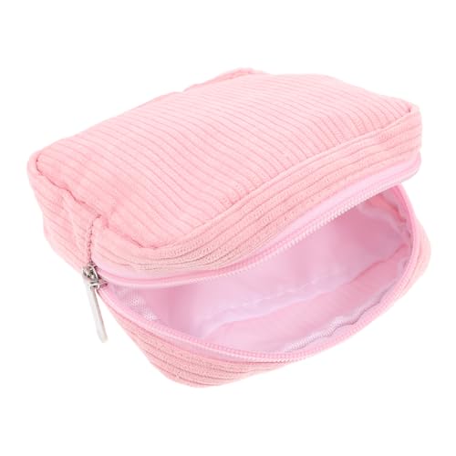 JEWEDECO Mini Kosmetiktasche Tragbar Für Frauen Kleine Reise-Make-up-Tasche Organizer Mit Hygiene-produkten-aufbewahrung Weichem Stoffmaterial von JEWEDECO