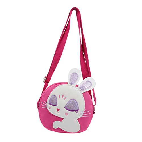 JEWEDECO Mini Umhängetasche Mädchen Schultertasche Robuste Kleine Tasche für Handy Geld Schlüssel Süßes Design Rosa Cartoon Bag von JEWEDECO