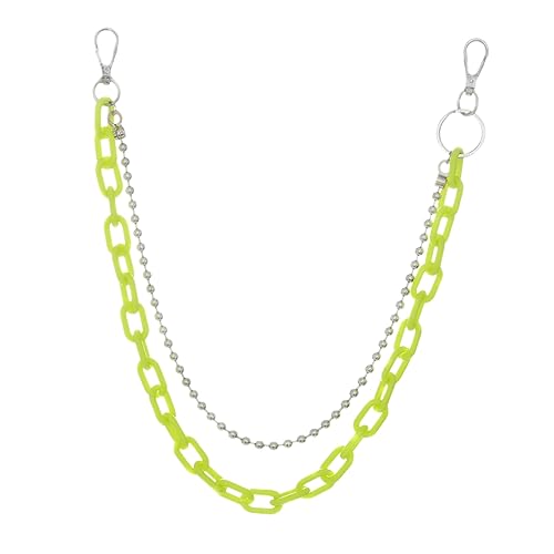 JEWEDECO Taillenkette Grün Modische Geometrischer Hip-hop-schmuck Für Erwachsene Acryl Und Eisen Leicht Und Langlebig Für Partys Und Reisen von JEWEDECO